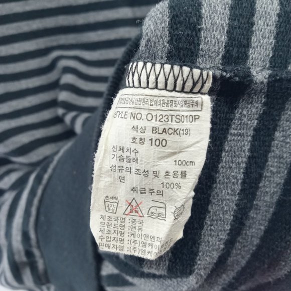 andew gens chic casual stripes sweater size medium - Picture 5 of 9